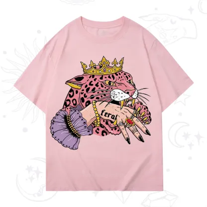Purplehecate Feral Queen Pink Leopard T-Shirt