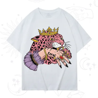 Purplehecate Feral Queen Pink Leopard T-Shirt
