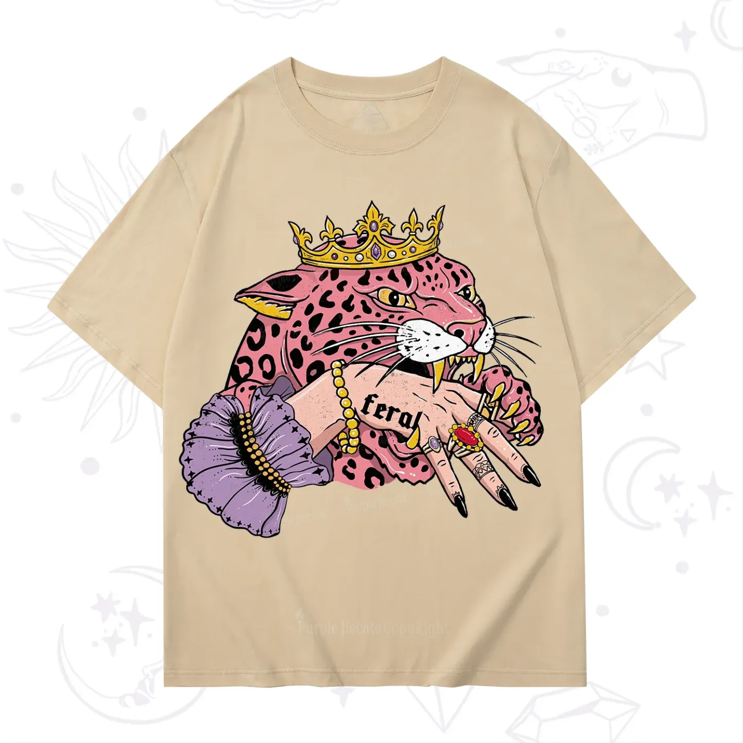 Purplehecate Feral Queen Pink Leopard T-Shirt