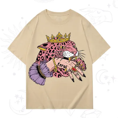 Purplehecate Feral Queen Pink Leopard T-Shirt