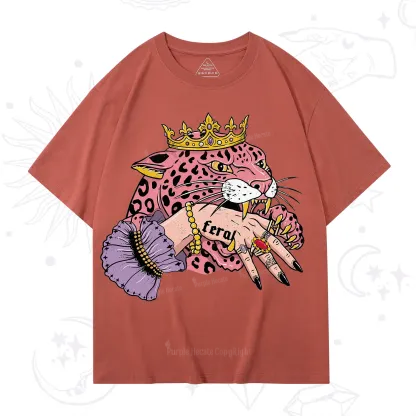 Purplehecate Feral Queen Pink Leopard T-Shirt