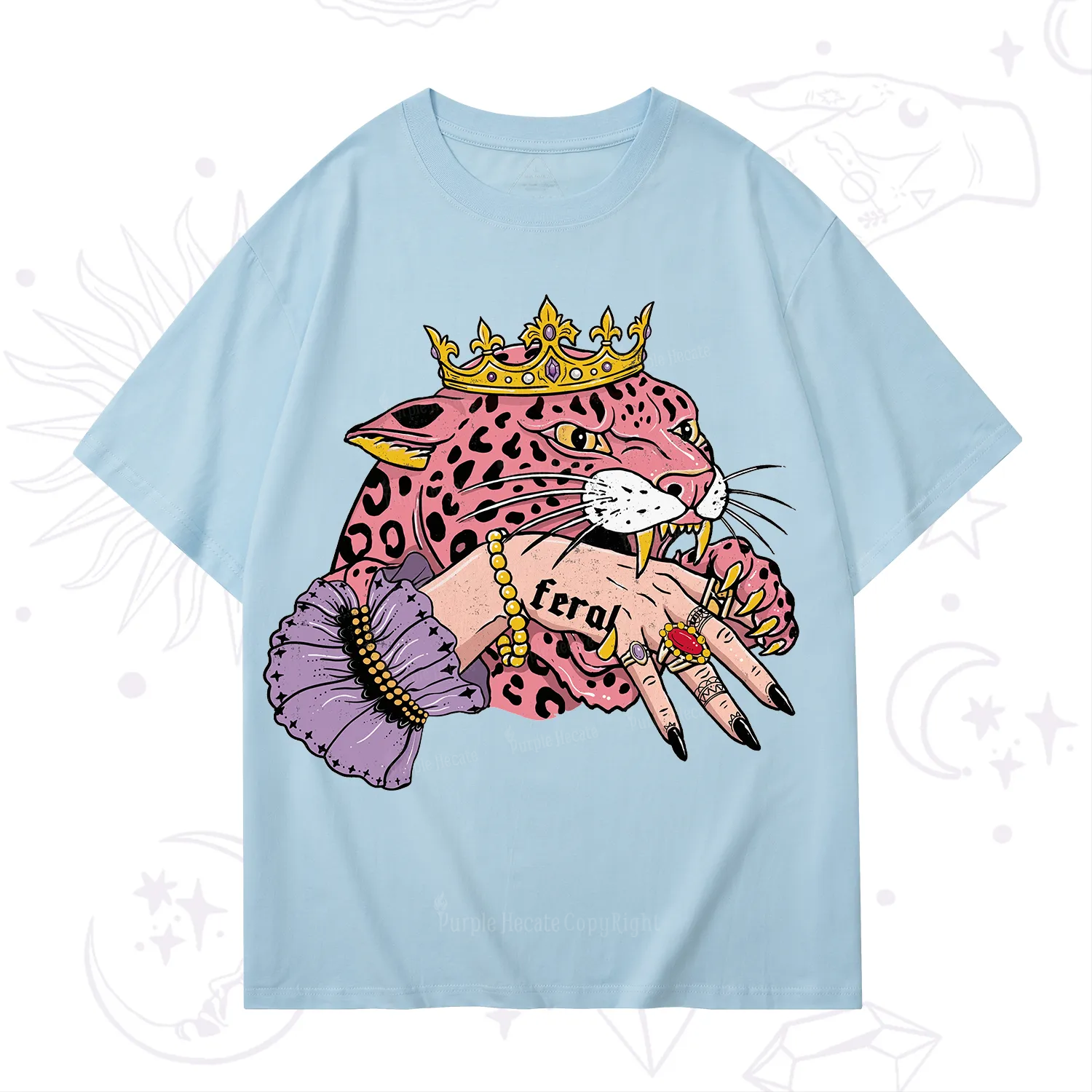 Purplehecate Feral Queen Pink Leopard T-Shirt