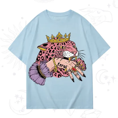 Purplehecate Feral Queen Pink Leopard T-Shirt