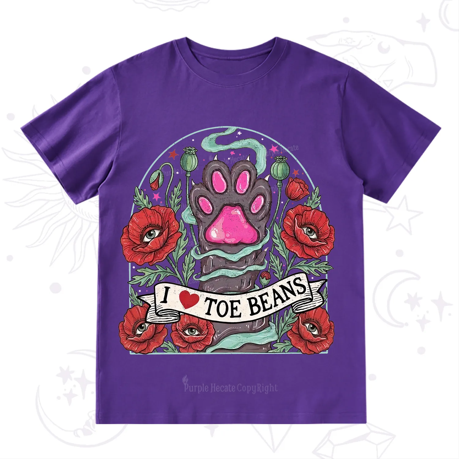 Purplehecate Toe Beans Lover Paw T-Shirt