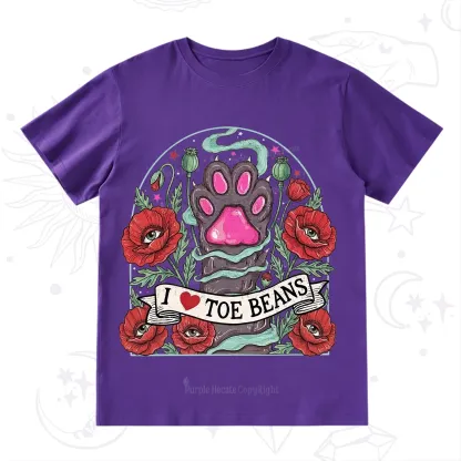Purplehecate Toe Beans Lover Paw T-Shirt