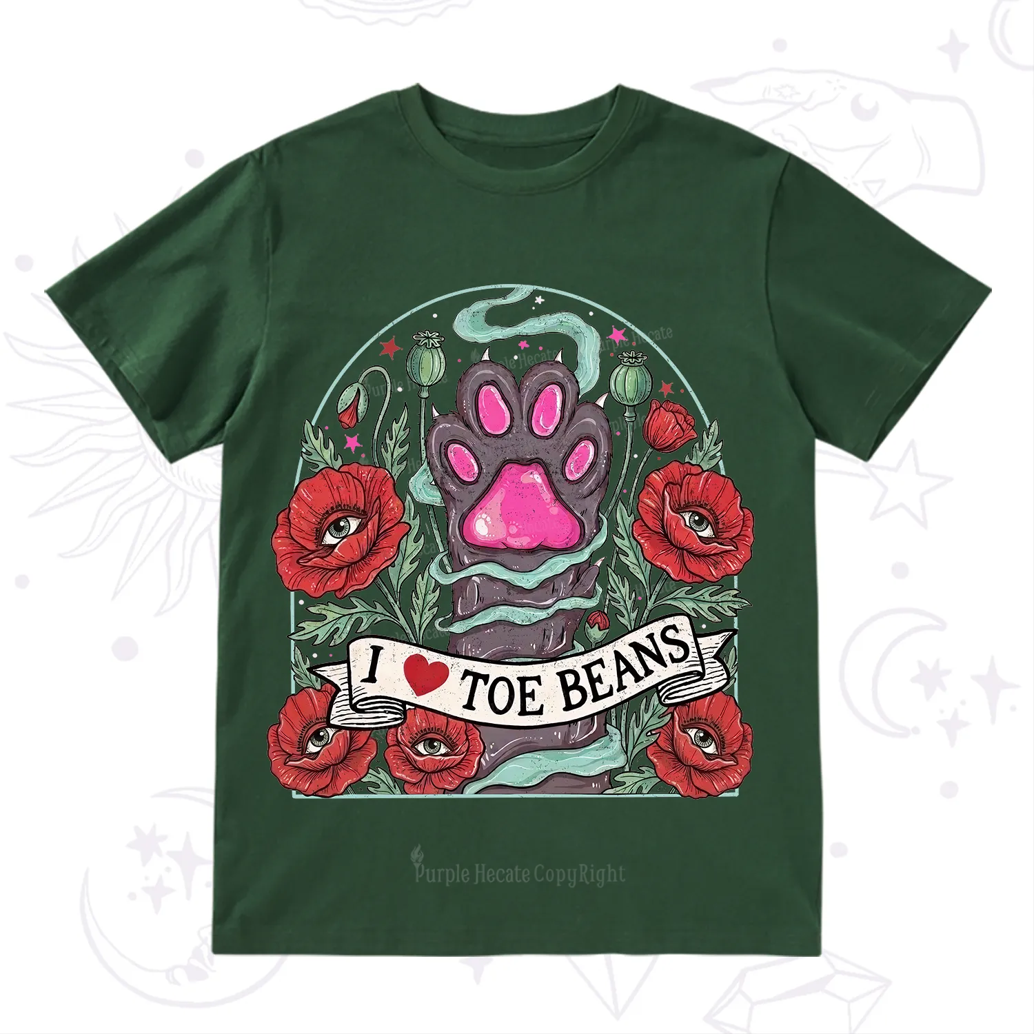 Purplehecate Toe Beans Lover Paw T-Shirt