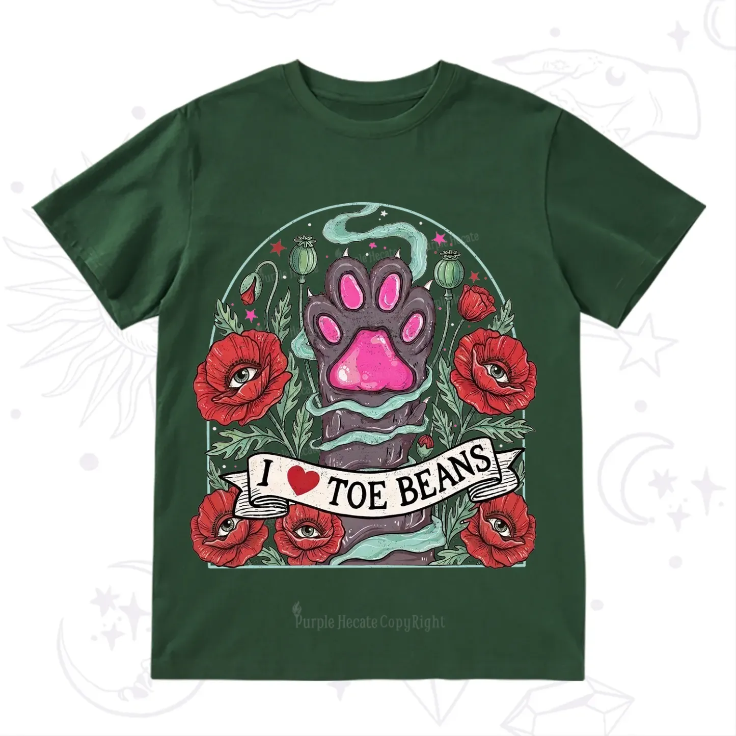 Purplehecate Toe Beans Lover Paw T-Shirt