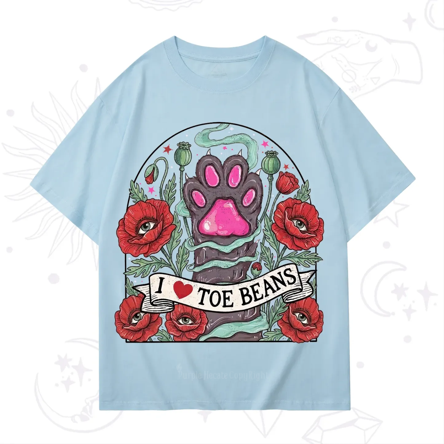 Purplehecate Toe Beans Lover Paw T-Shirt