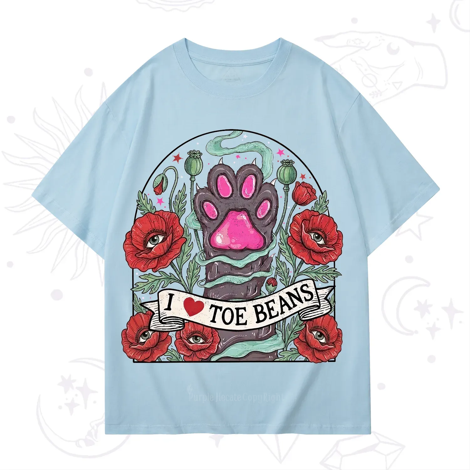 Purplehecate Toe Beans Lover Paw T-Shirt