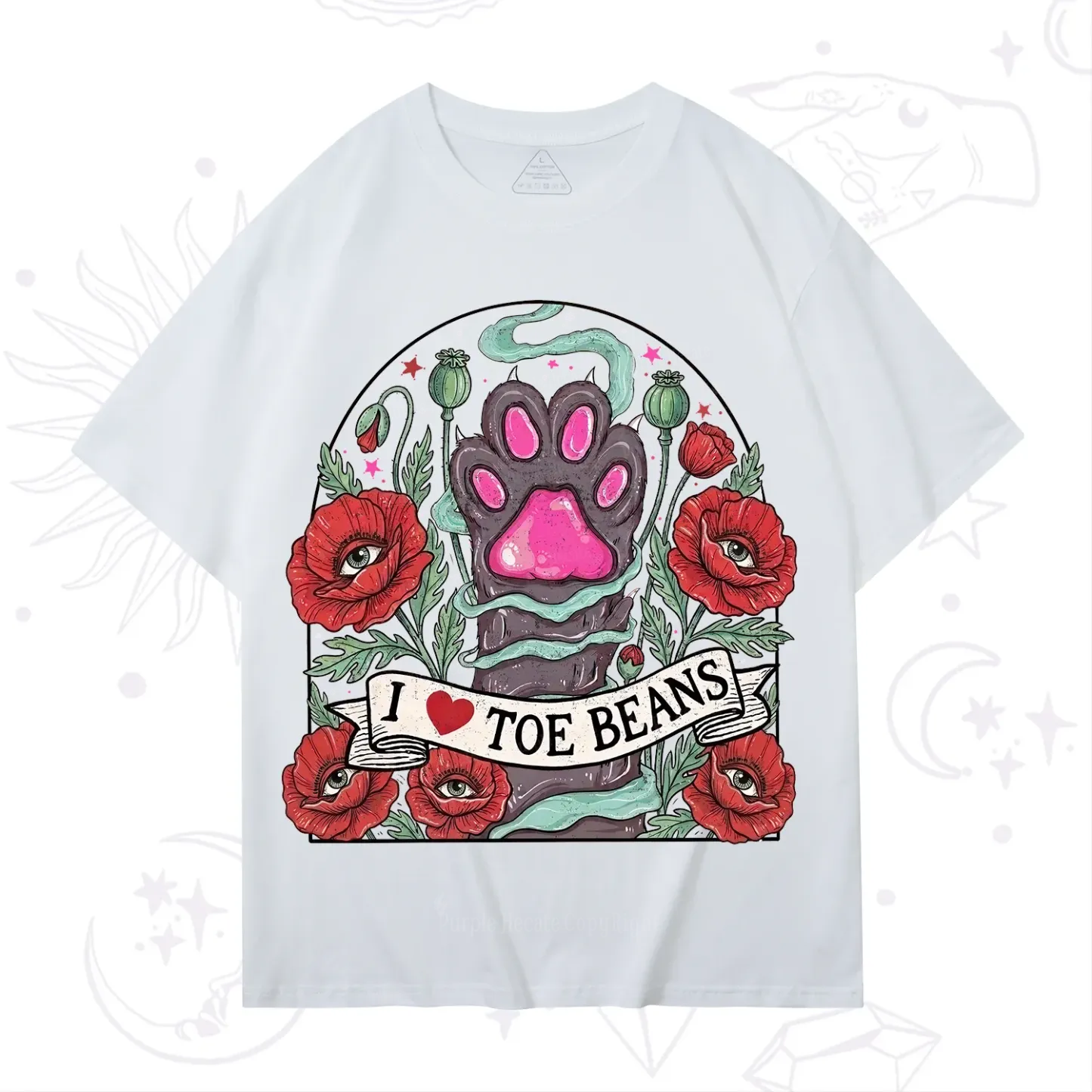 Purplehecate Toe Beans Lover Paw T-Shirt