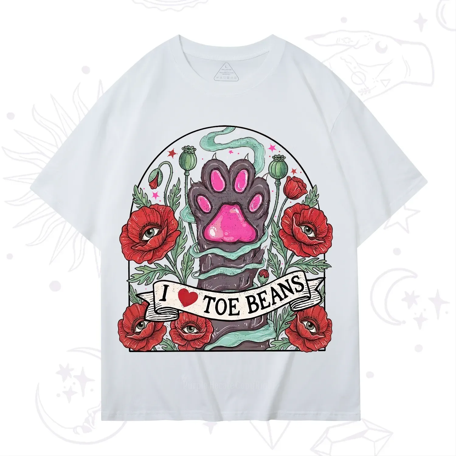 Purplehecate Toe Beans Lover Paw T-Shirt