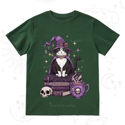 Purplehecate Witchy Cat Spell Books T-Shirt