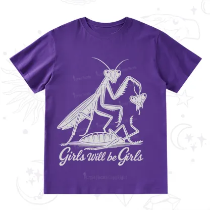 Purplehecate Girls Will Be Girls Praying Mantis T-Shirt