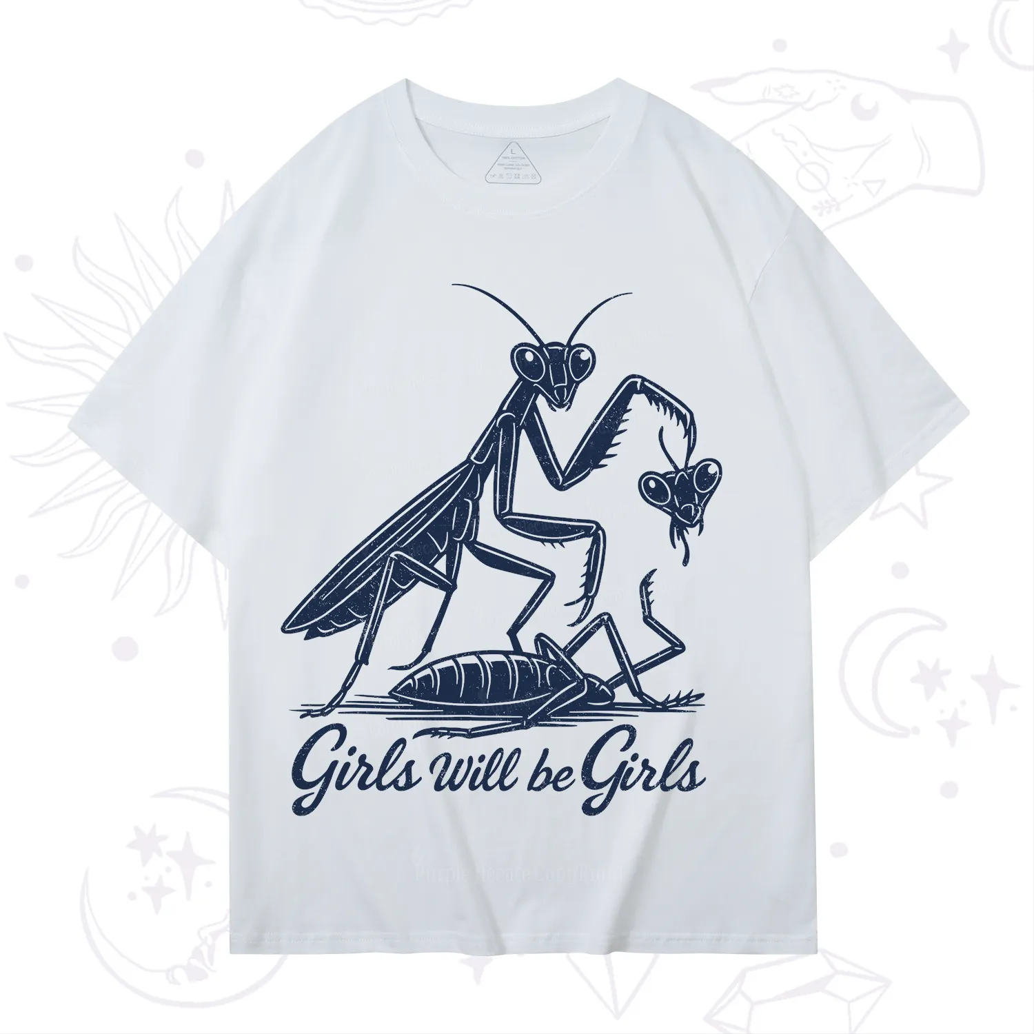 Purplehecate Girls Will Be Girls Praying Mantis T-Shirt