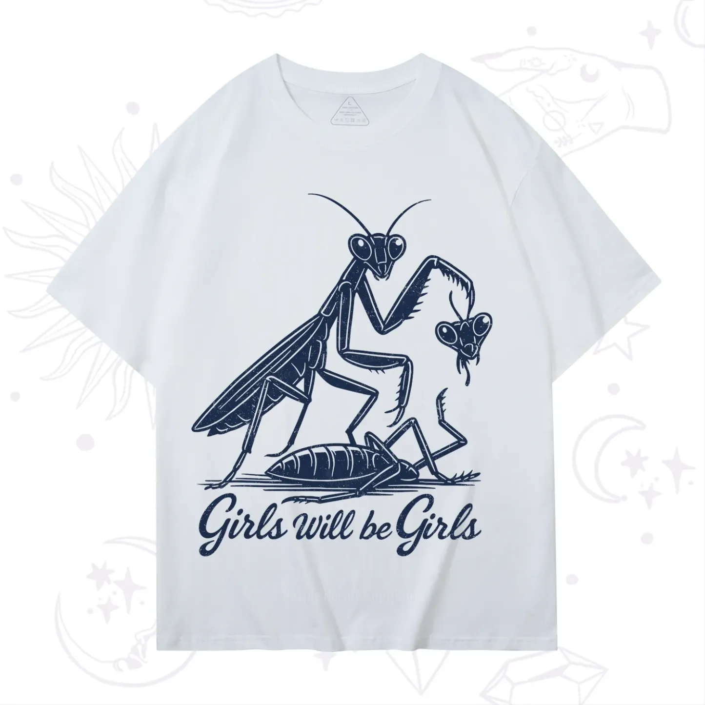 Purplehecate Girls Will Be Girls Praying Mantis T-Shirt