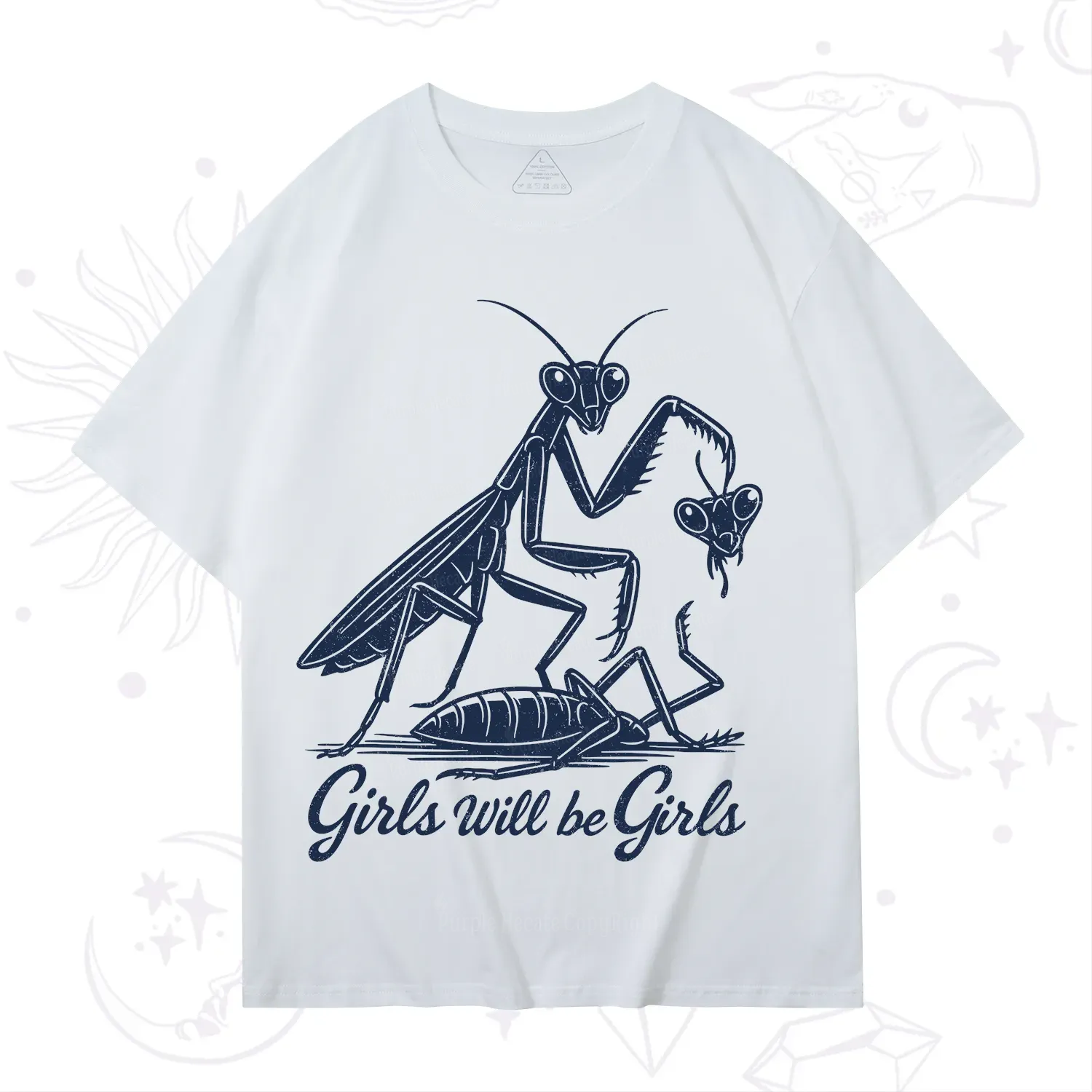 Purplehecate Girls Will Be Girls Praying Mantis T-Shirt