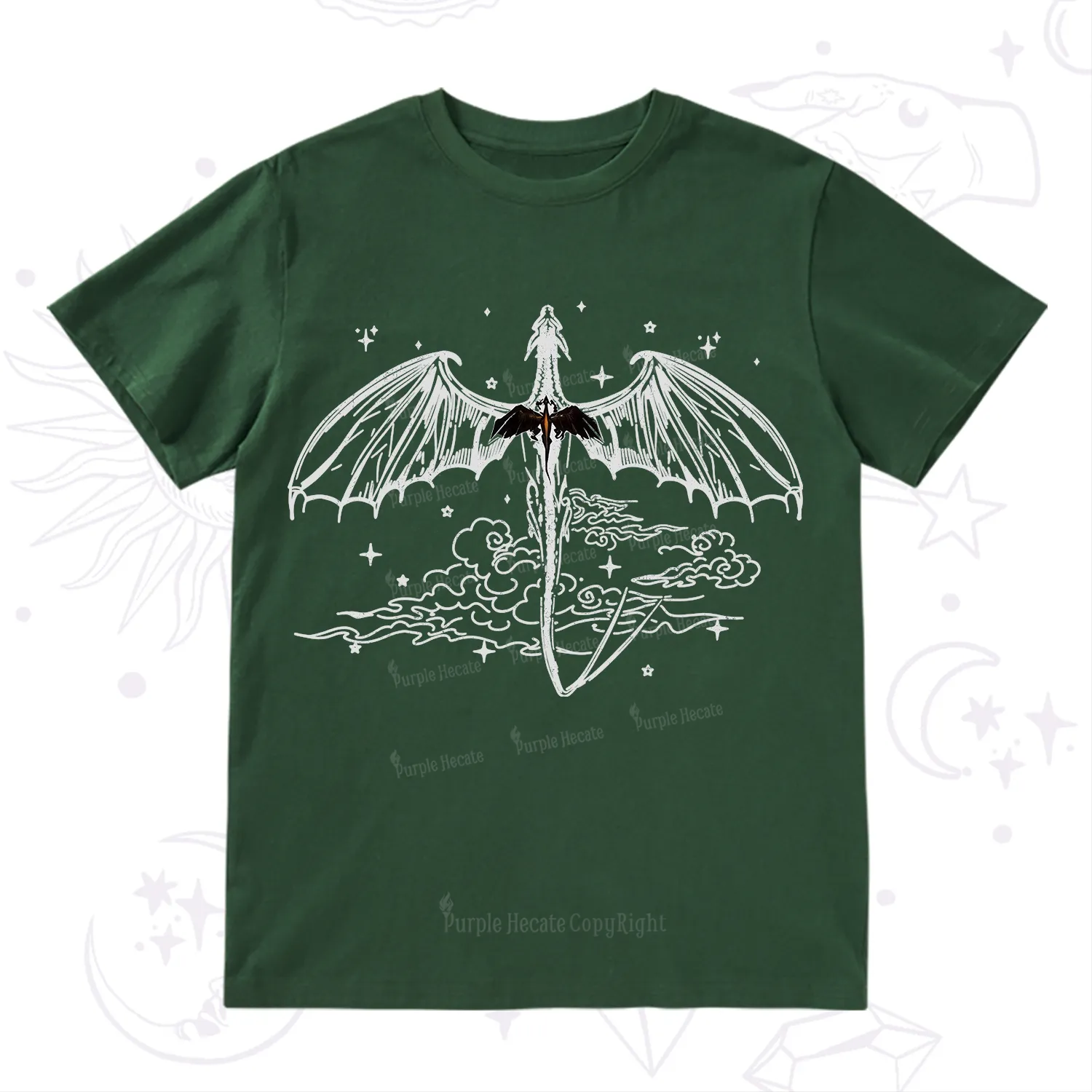 Purplehecate Dragon Rider Celestial Sword T-Shirt