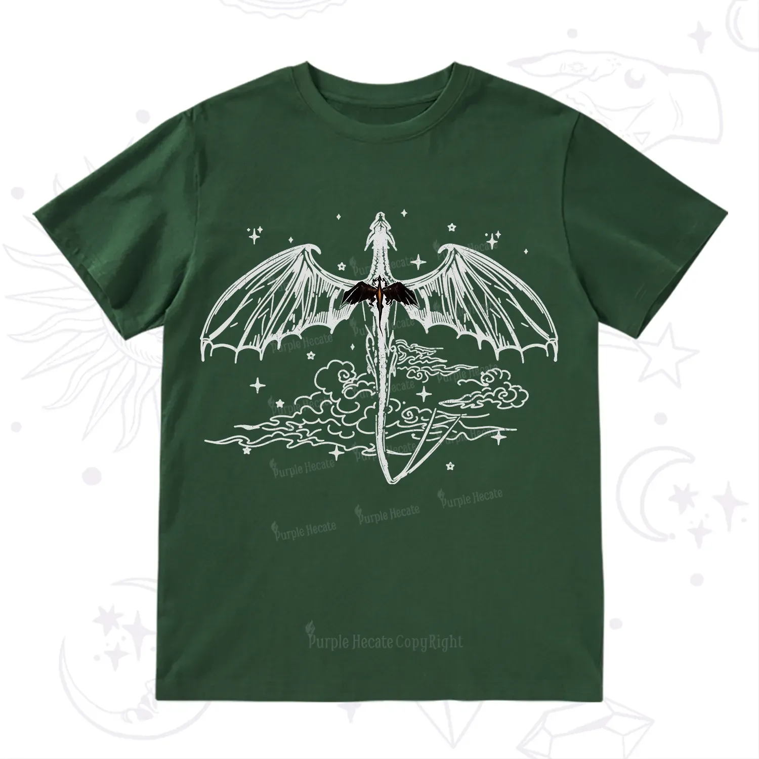 Purplehecate Dragon Rider Celestial Sword T-Shirt
