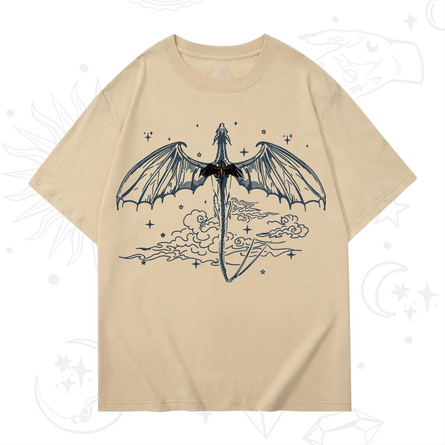 Purplehecate Dragon Rider Celestial Sword T-Shirt