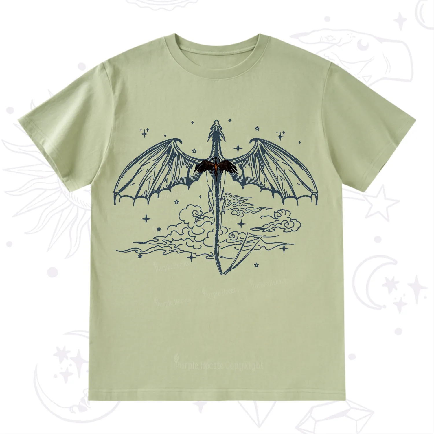 Purplehecate Dragon Rider Celestial Sword T-Shirt