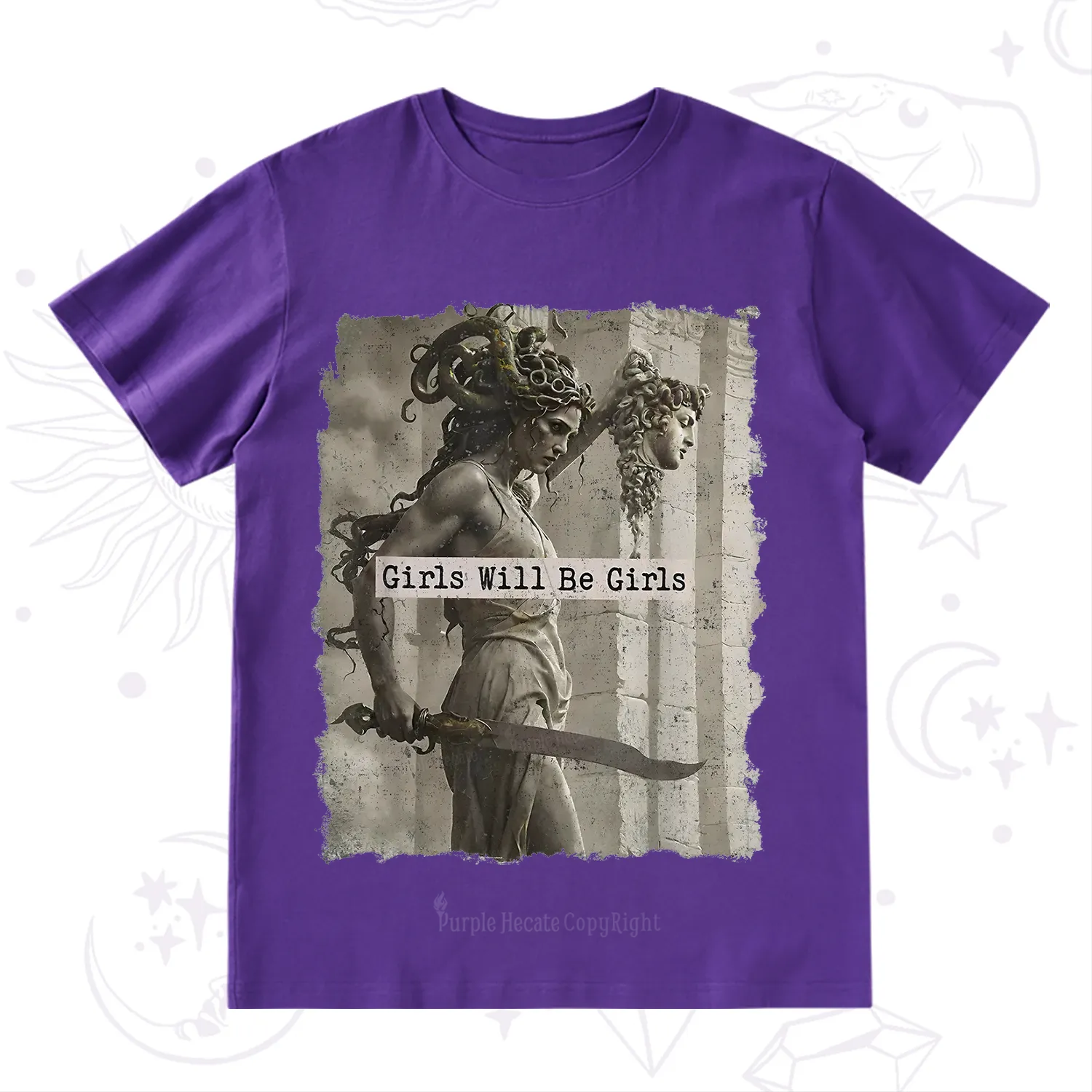 Purplehecate Medusa Girls Will Be Girls T-Shirt