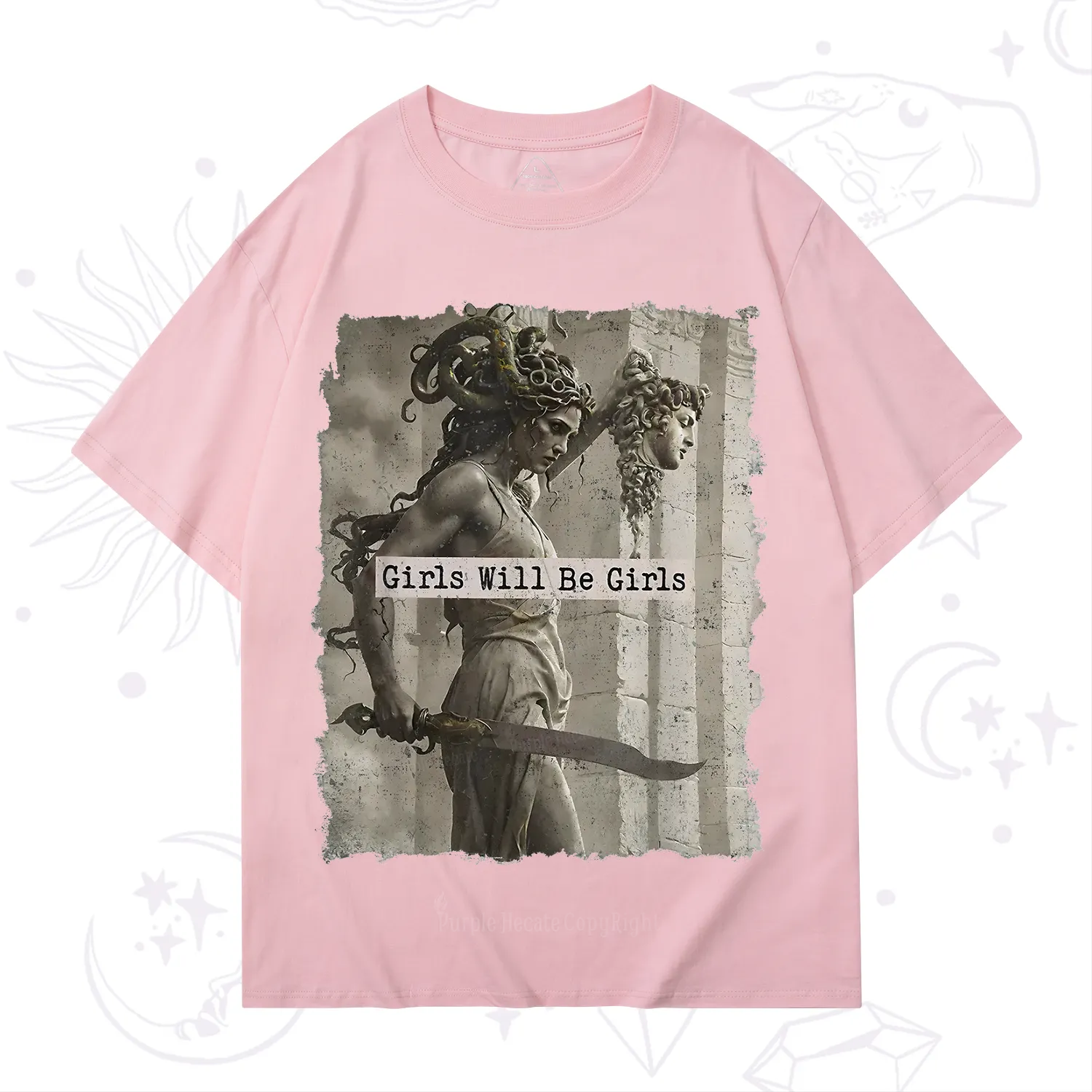 Purplehecate Medusa Girls Will Be Girls T-Shirt