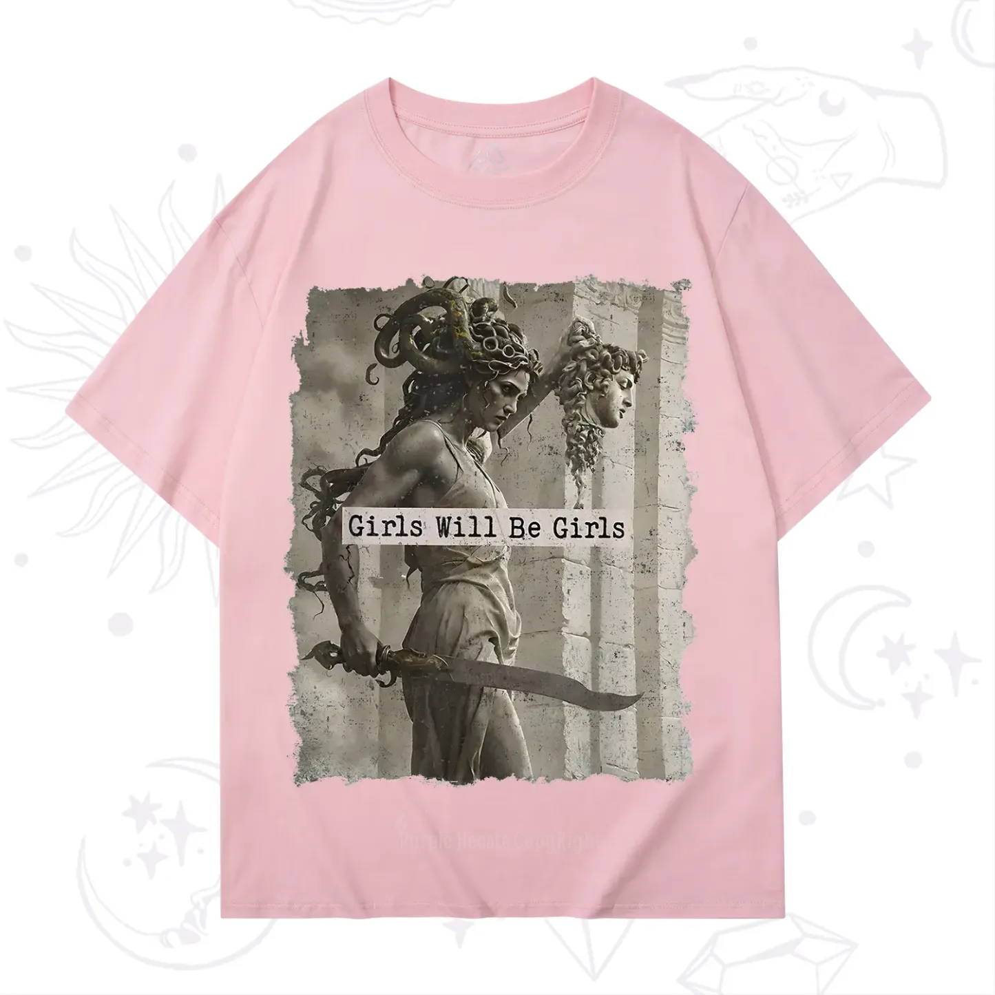 Purplehecate Medusa Girls Will Be Girls T-Shirt