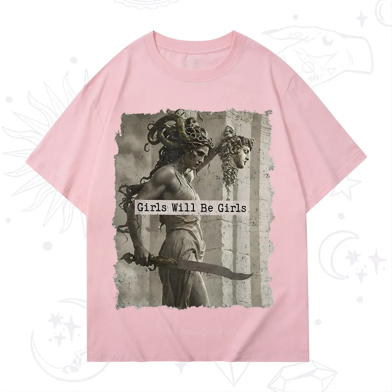Purplehecate Medusa Girls Will Be Girls T-Shirt