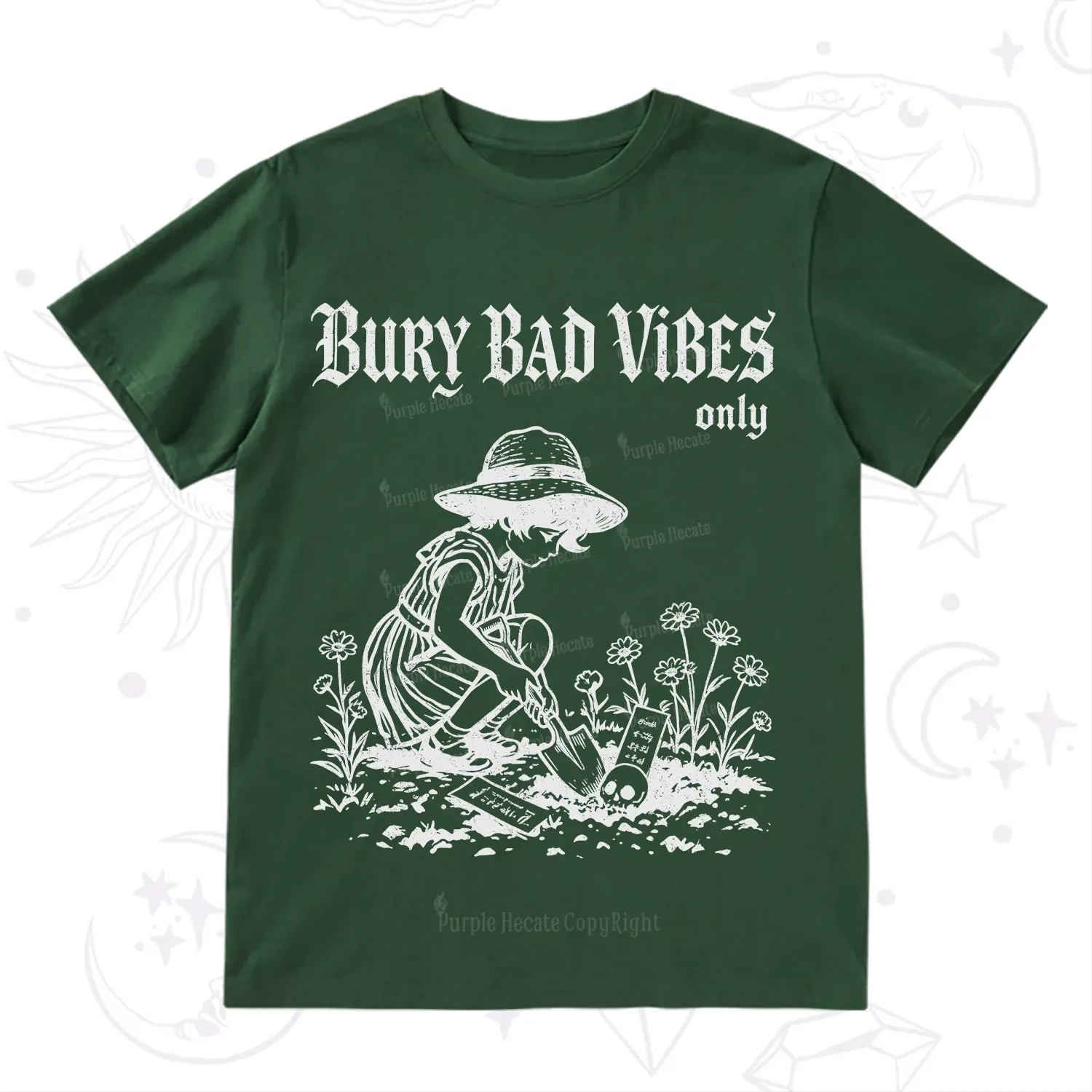 Purplehecate Bury Bad Vibes Only T-Shirt