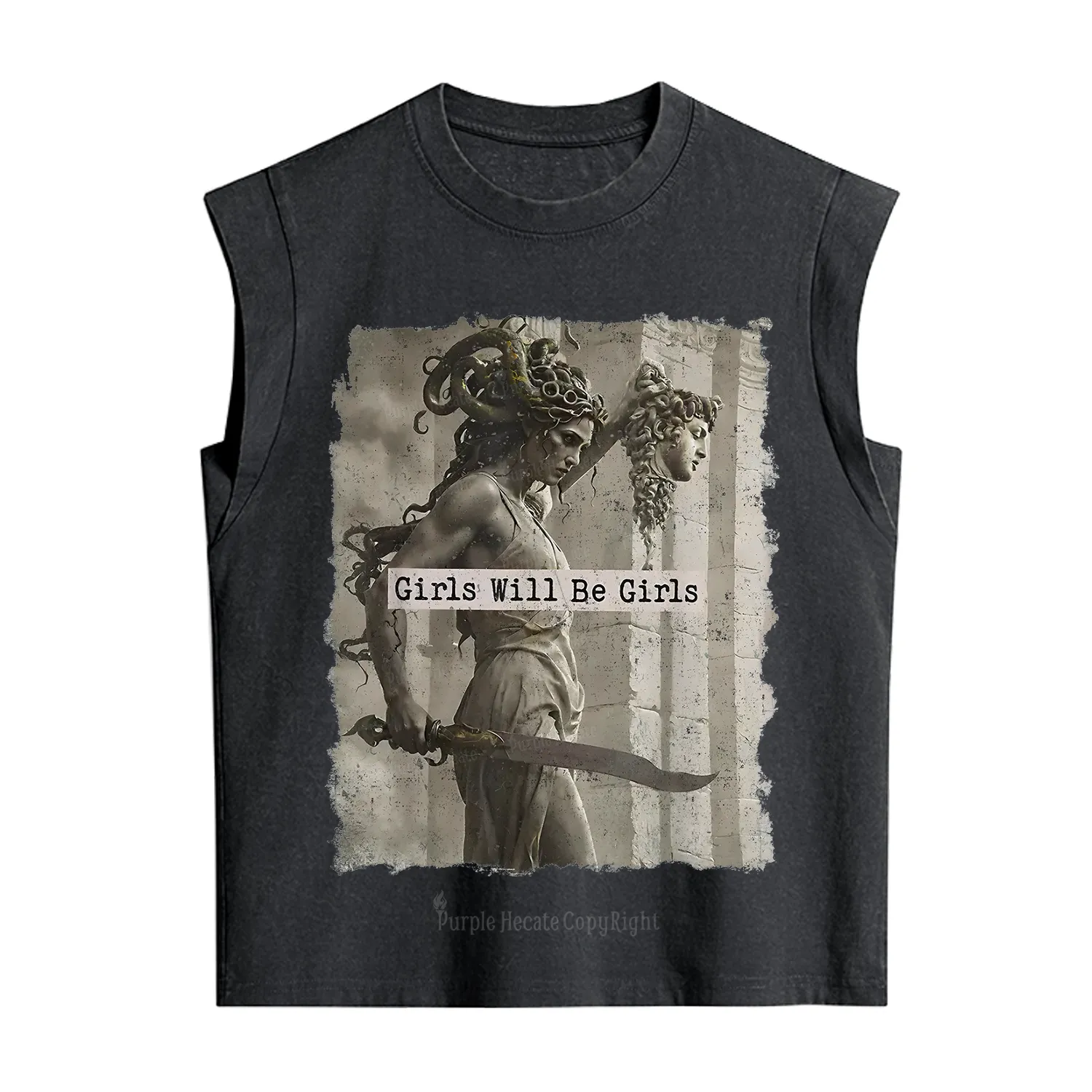 Purplehecate Medusa Girls Will Be Girls Vintage Washed Tank