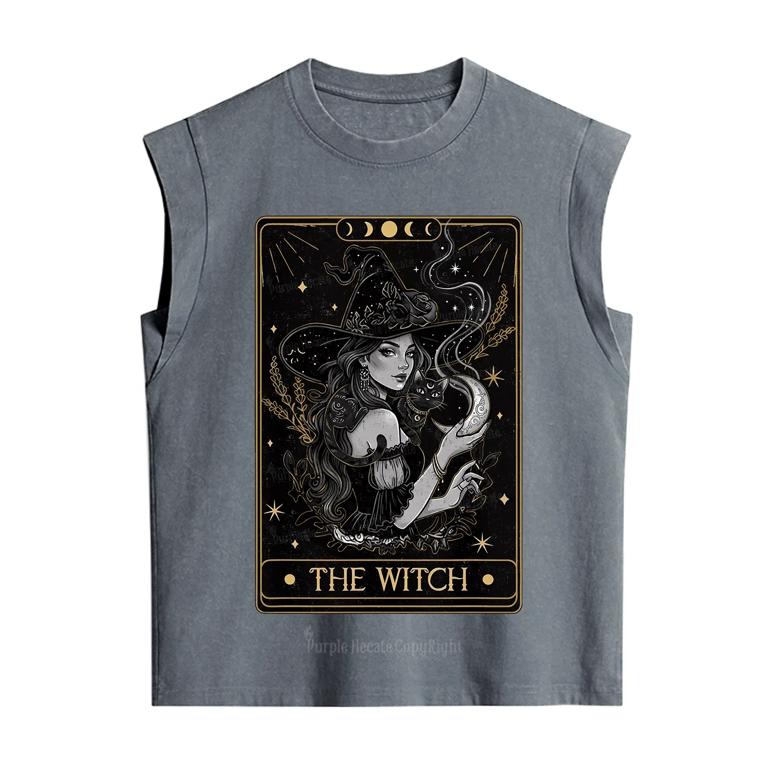 Purplehecate The Witch Enchanted Tarot Card Vintage Washed Tank