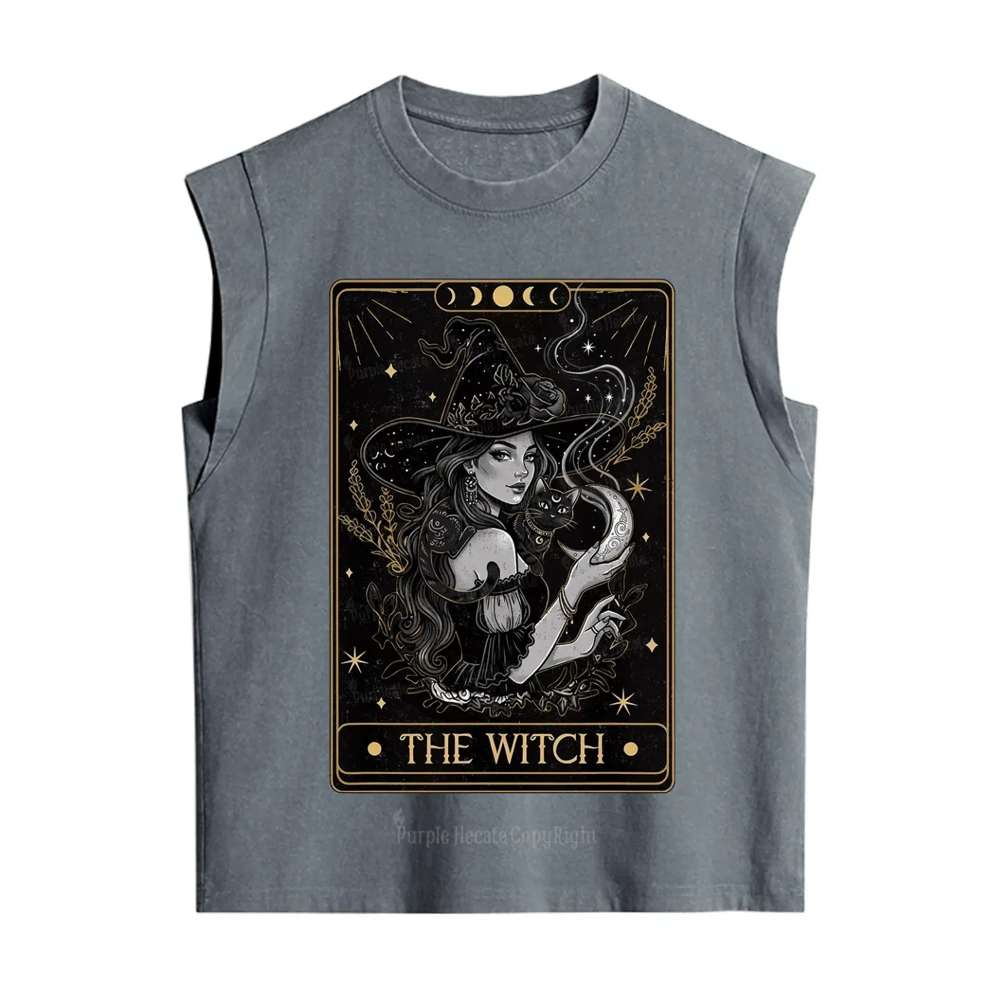 Purplehecate The Witch Enchanted Tarot Card Vintage Washed Tank