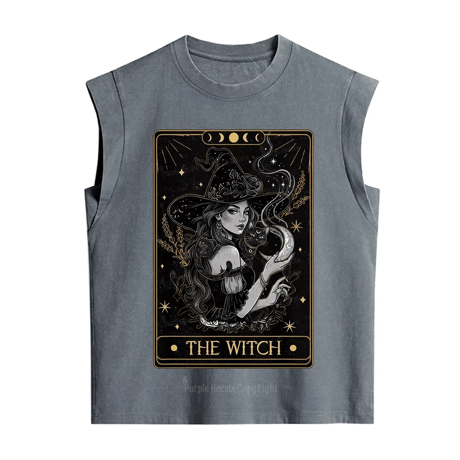 Purplehecate The Witch Enchanted Tarot Card Vintage Washed Tank