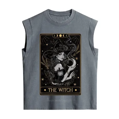 Purplehecate The Witch Enchanted Tarot Card Vintage Washed Tank