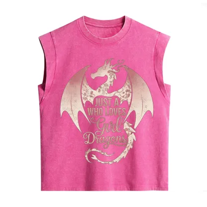Purplehecate Just A Girl Who Loves Dragons Vintage Washed Tank