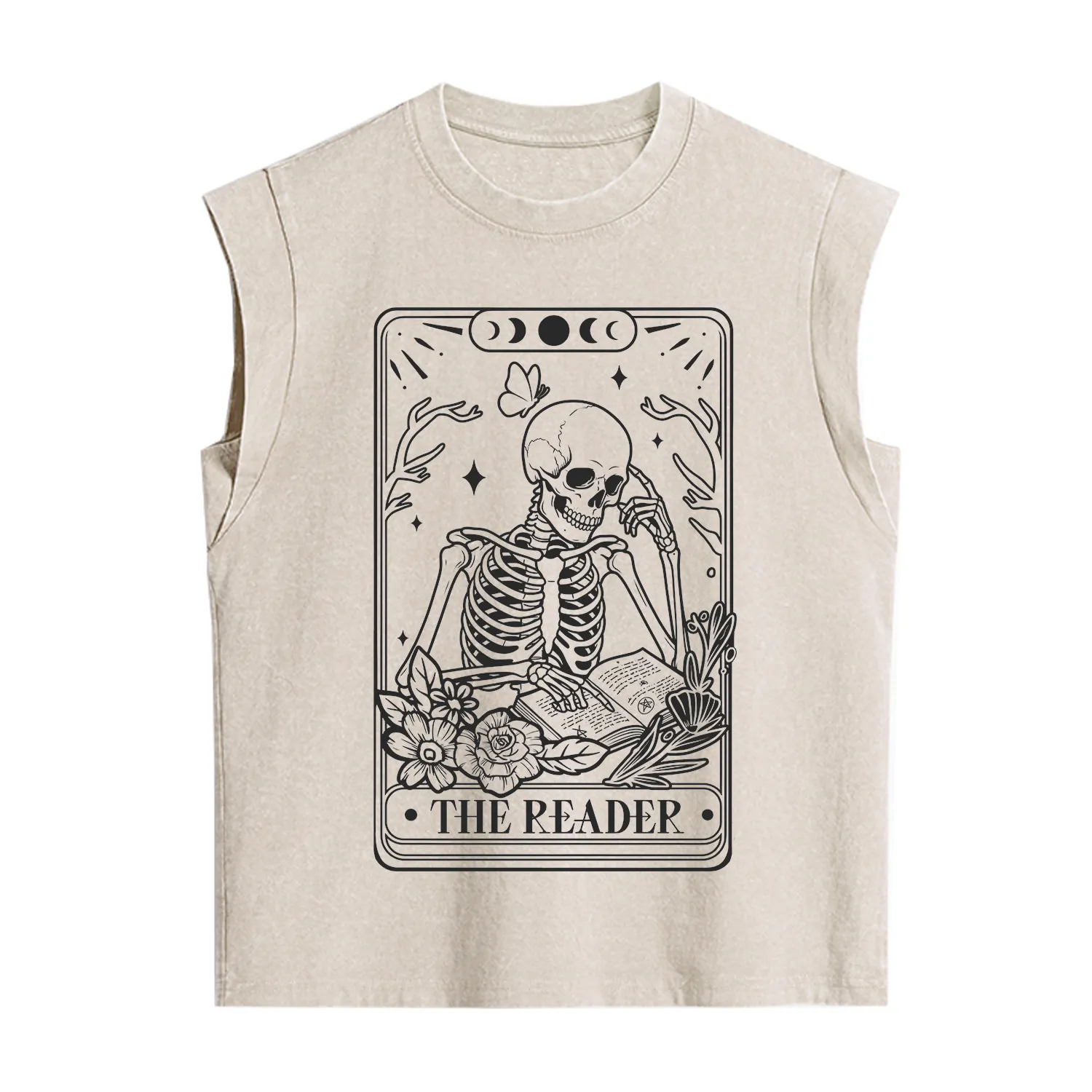 Purplehecate The Reader Tarot Skeleton Vintage Washed Tank