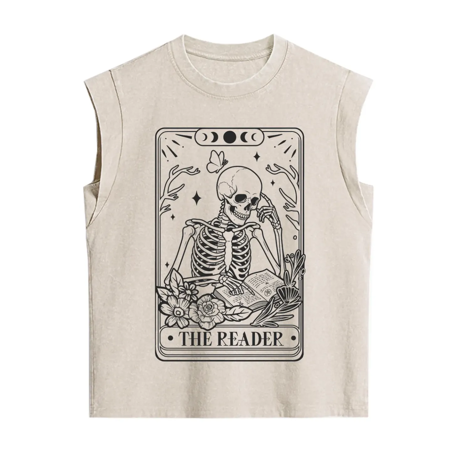 Purplehecate The Reader Tarot Skeleton Vintage Washed Tank