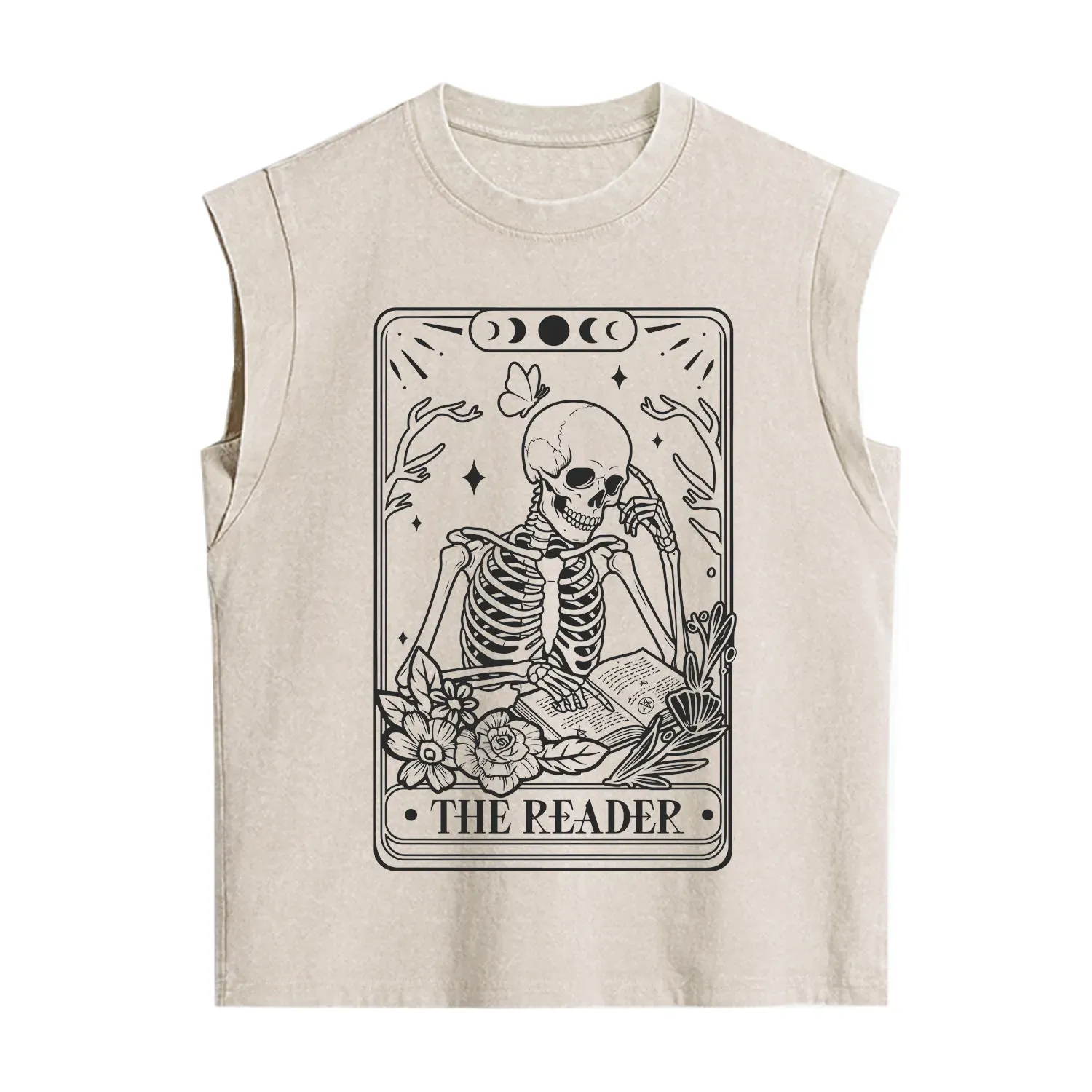 Purplehecate The Reader Tarot Skeleton Vintage Washed Tank
