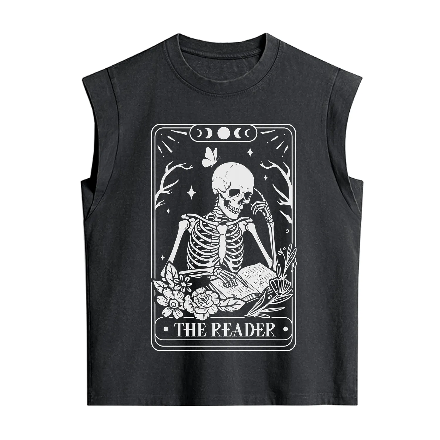 Purplehecate The Reader Tarot Skeleton Vintage Washed Tank