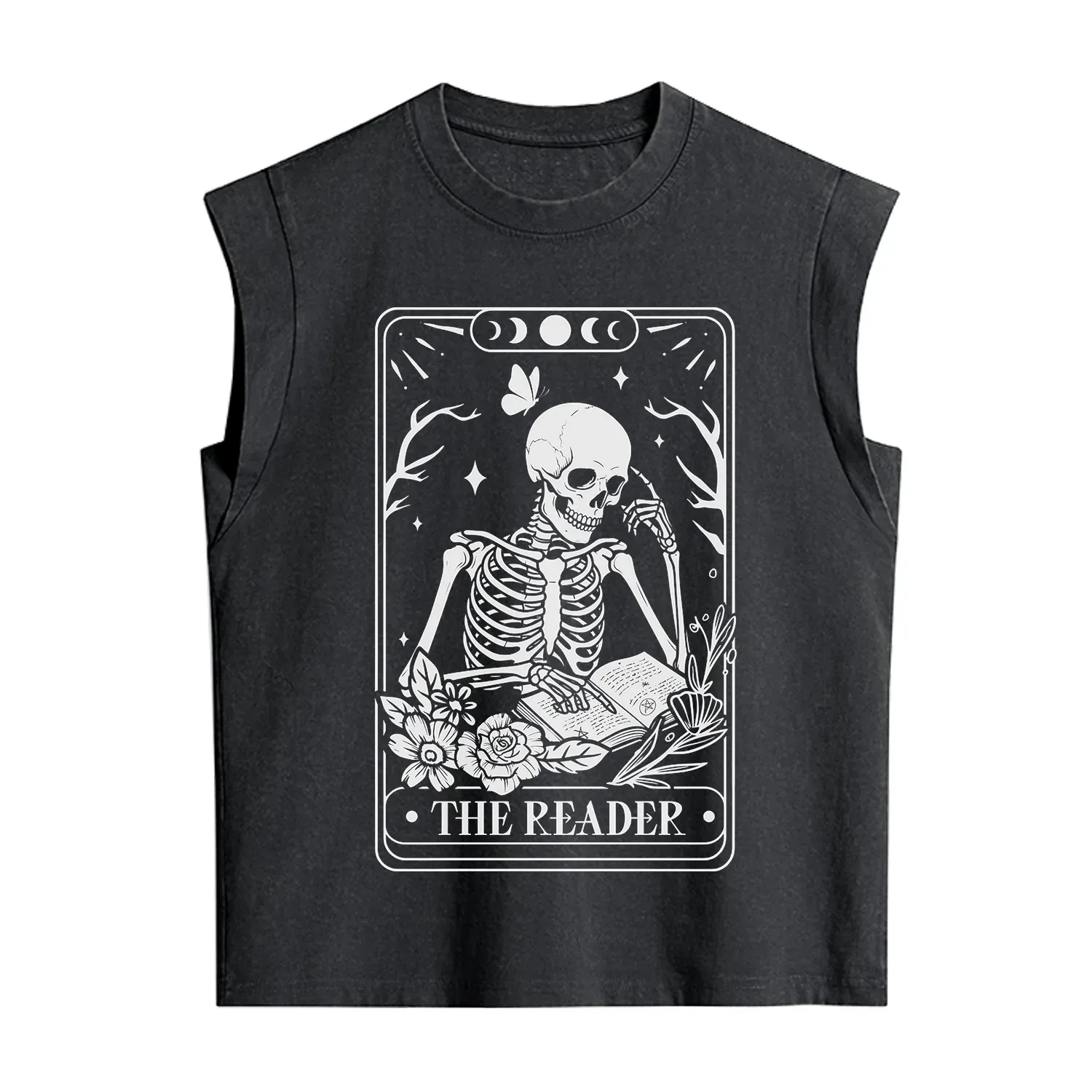 Purplehecate The Reader Tarot Skeleton Vintage Washed Tank