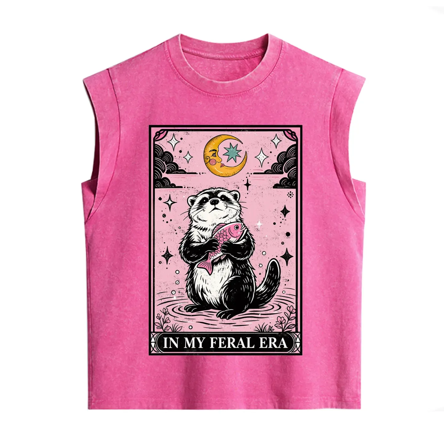 Purplehecate The In My Feral Era Tarot Otter Vintage Washed Tank
