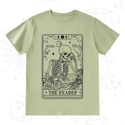 Purplehecate The Reader Tarot Skeleton T-Shirt