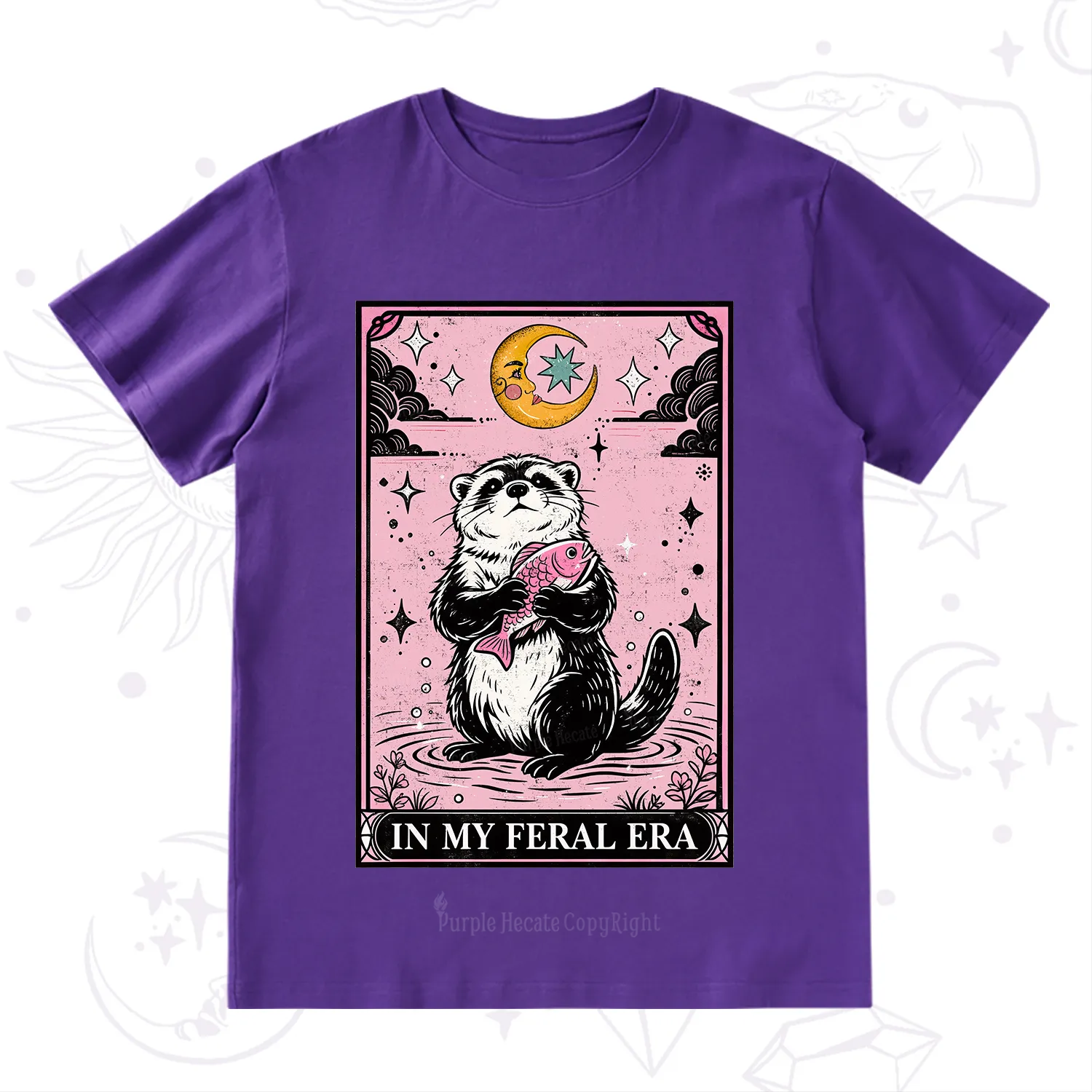 Purplehecate The In My Feral Era Tarot Otter T-Shirt