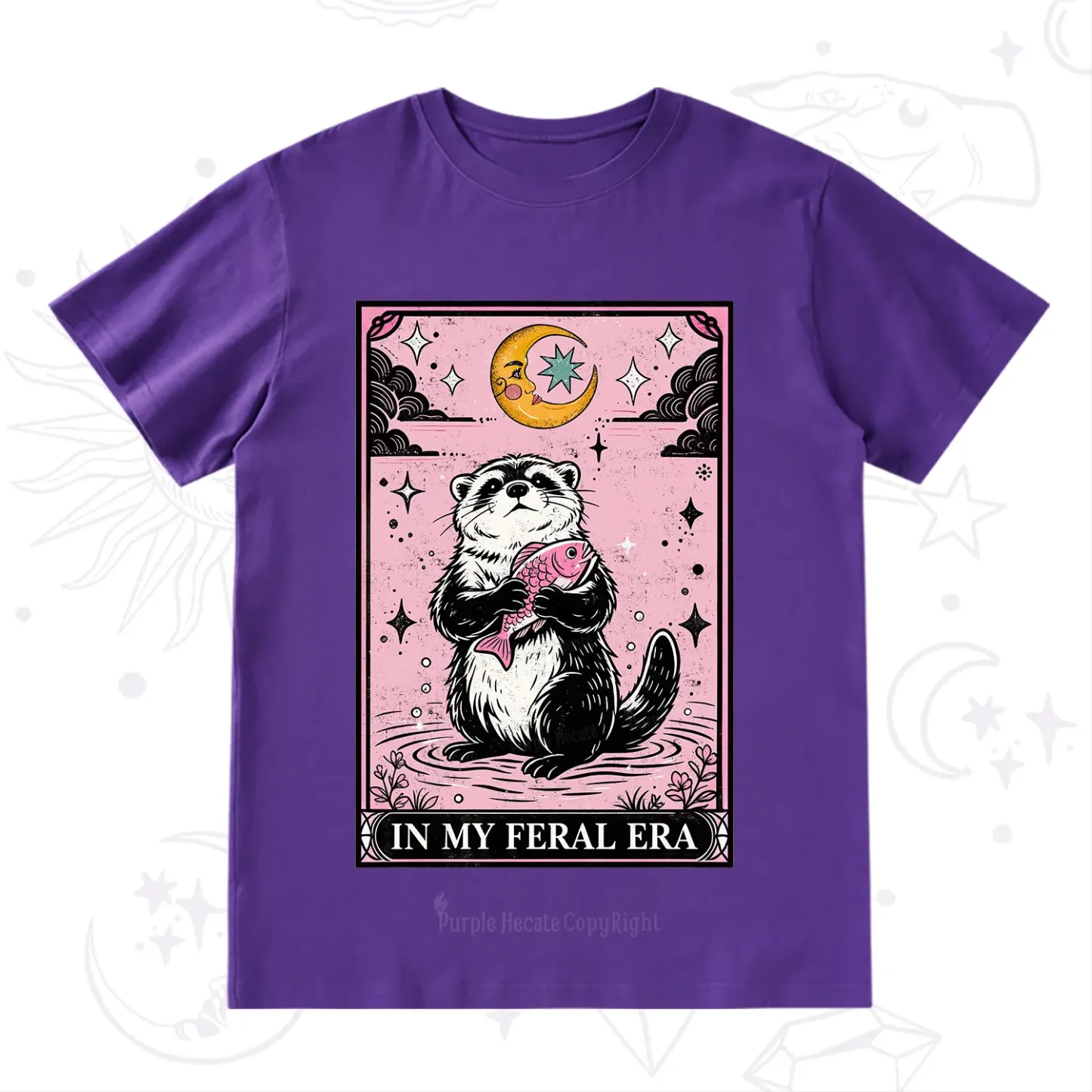 Purplehecate The In My Feral Era Tarot Otter T-Shirt