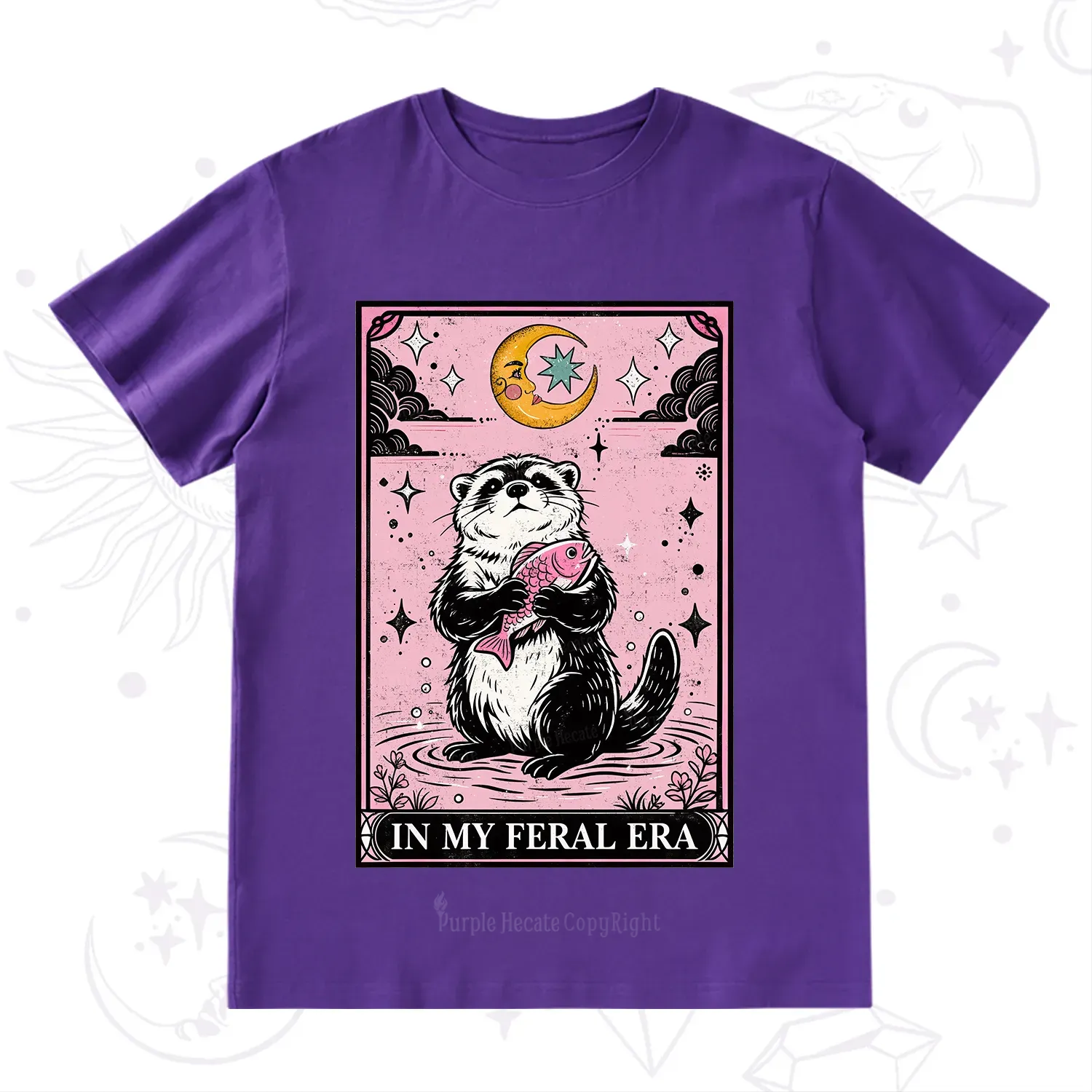 Purplehecate The In My Feral Era Tarot Otter T-Shirt