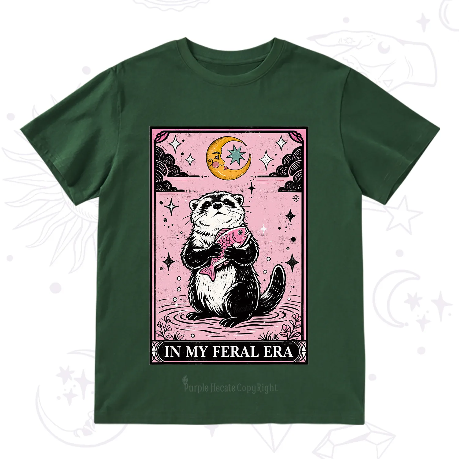 Purplehecate The In My Feral Era Tarot Otter T-Shirt