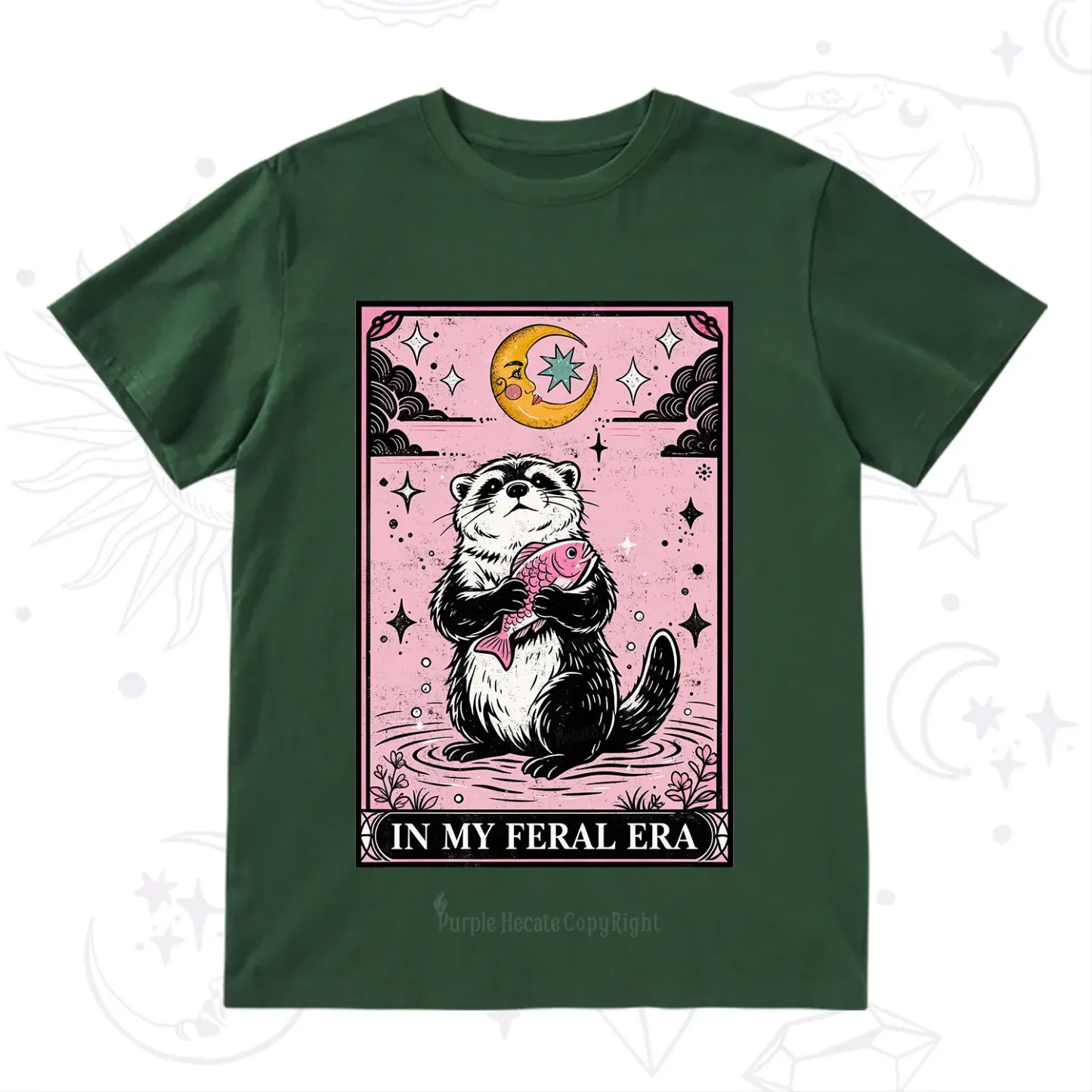 Purplehecate The In My Feral Era Tarot Otter T-Shirt