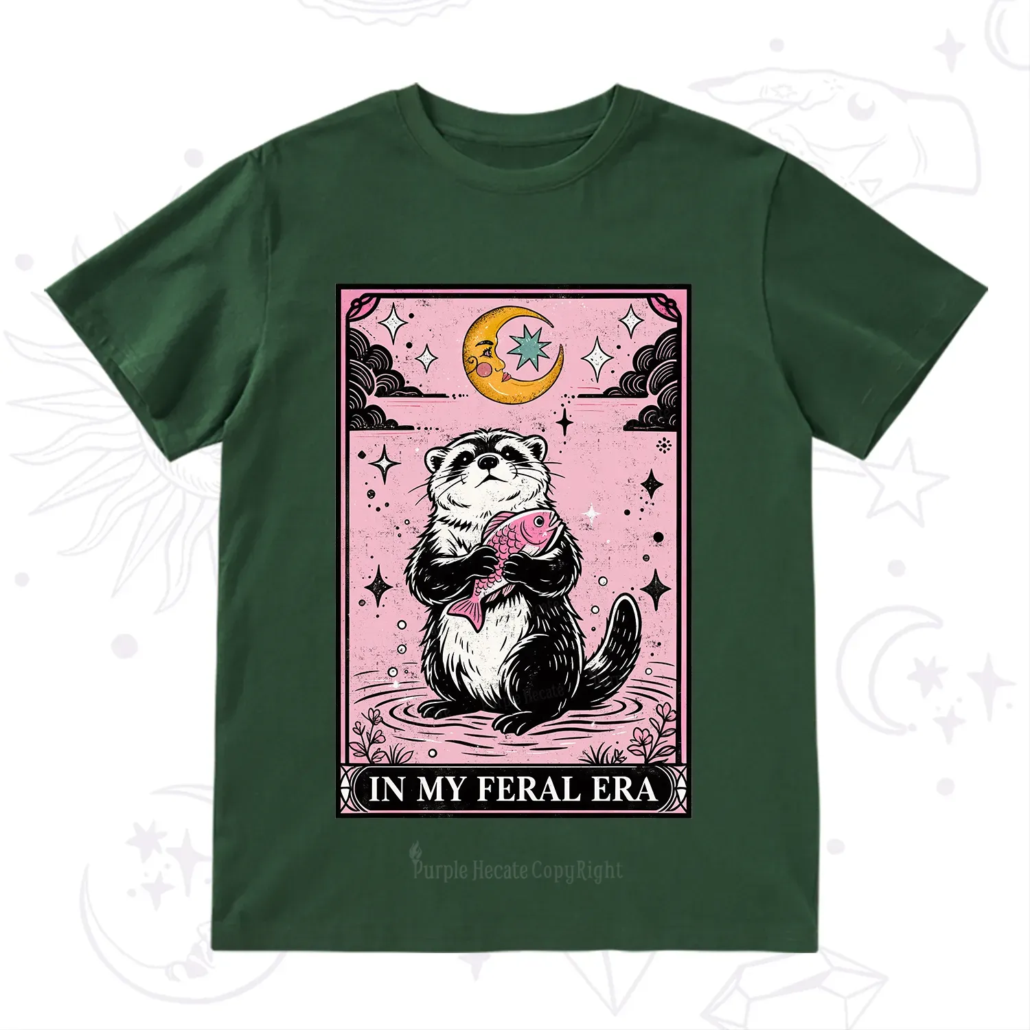 Purplehecate The In My Feral Era Tarot Otter T-Shirt