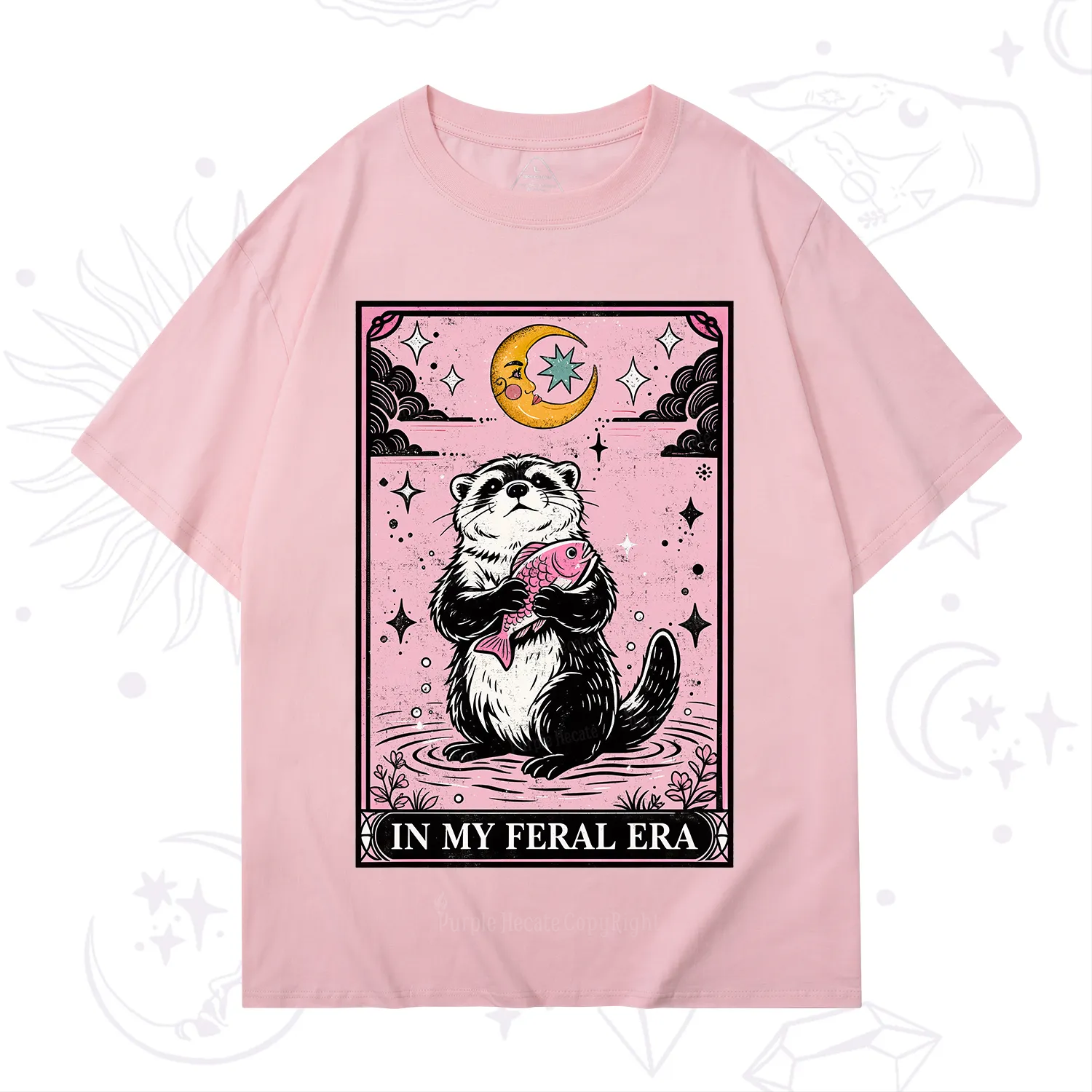 Purplehecate The In My Feral Era Tarot Otter T-Shirt