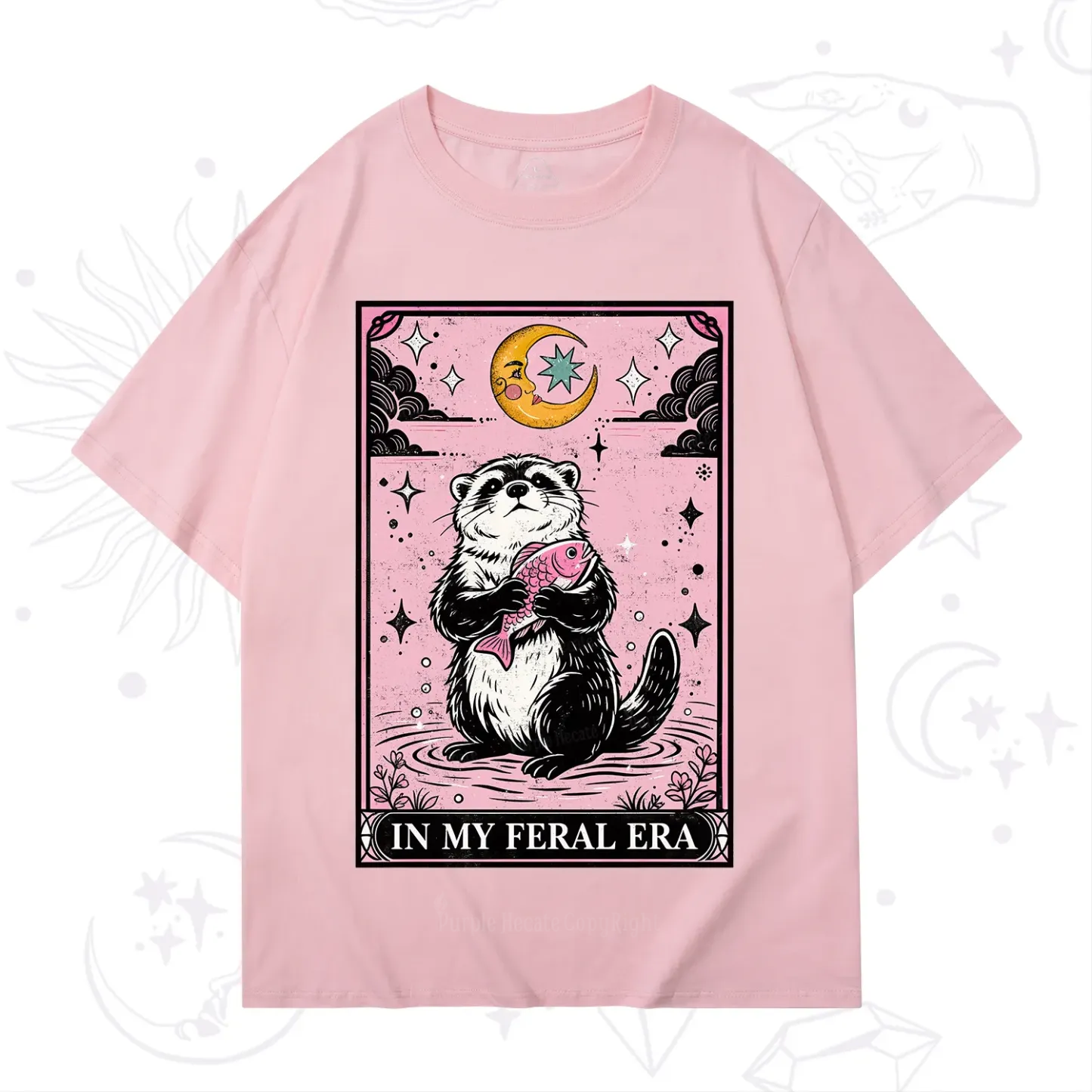 Purplehecate The In My Feral Era Tarot Otter T-Shirt